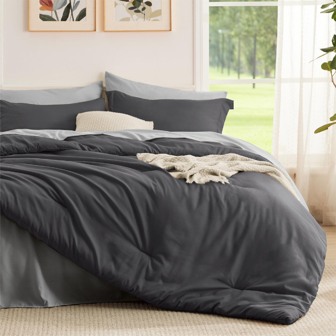 Best Seller Bedsure Reversible Bed-in-a-Bag Bed Set, 89GSM